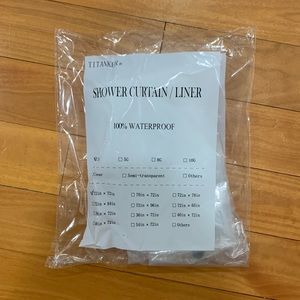 NEW 72”x72” Plastic Shower Curtain